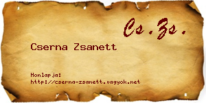 Cserna Zsanett névjegykártya