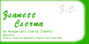 zsanett cserna business card